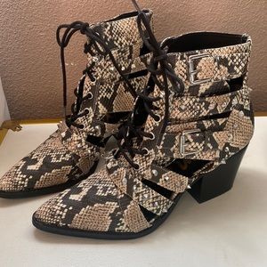 Sam Edelman stud snakeskin boots
